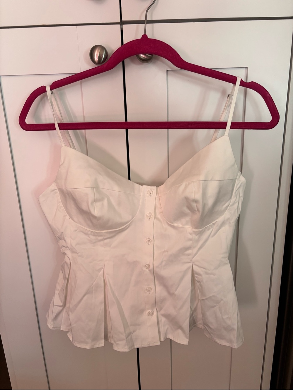 Zara Pleated Peplum Bustier - L
